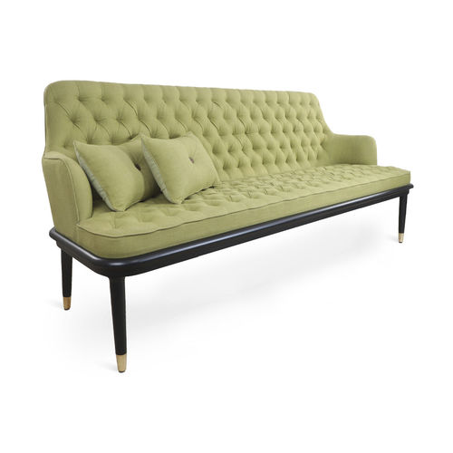 Modernes Sofa - DOKO - ALANKARAM - Stoff / mit Armlehnen / mit Kissen