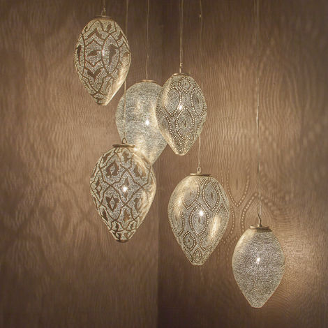 Hängelampe - ROMANCE - Zenza - Messing / Nickel / modern
