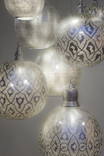 Hängelampe - BALL - Zenza - Messing / Nickel / modern
