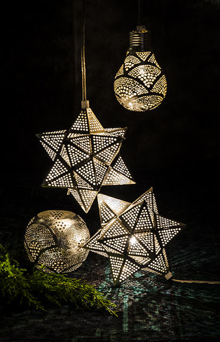 Hängelampe - STAR - Zenza - Messing / Nickel / modern