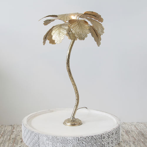Tischlampe - PALM - Zenza - Messing / modern / mit Kabel