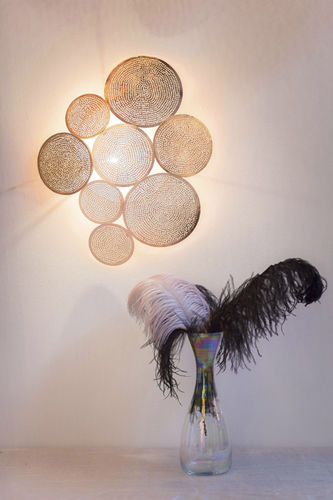 Wandleuchte / originelles Design - CIRCLES - Zenza - für den Innenraum / Messing / rund