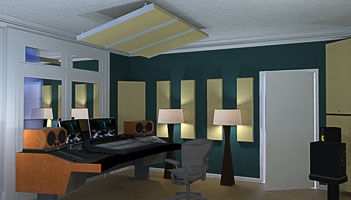 Aluminium-Zwischendecke - STRATUS™ - Primacoustic - Stoff / Glas / Wolle