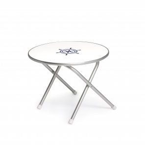 Moderner Beistelltisch - M300 - Forma Marine - melaminbeschichtet / Edelstahl / rund