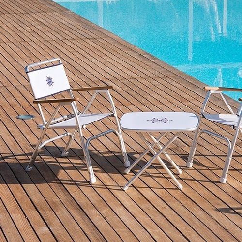 Moderner Stuhl - M100 series - Forma Marine - für Außenbereich / Teakholz / Iroko