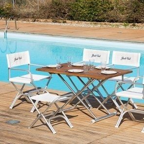 Moderner Hocker - A7000 series - Forma Marine - Vinyl / Gestell aus anodisiertem Aluminium / klappbar