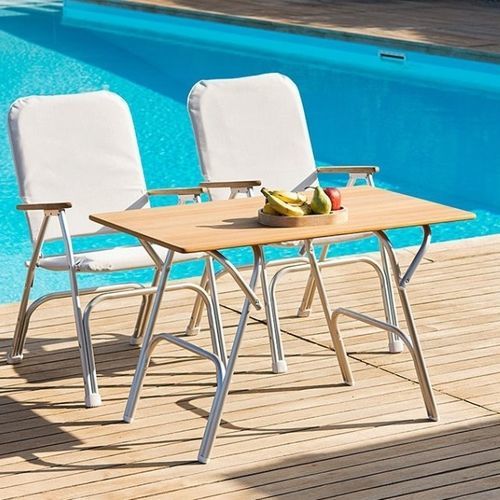 Moderner Tisch - M200 series - Forma Marine - Holzfurnier / Gestell aus anodisiertem Aluminium / rechteckig