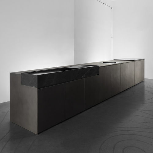 Moderne Küche - M2 - Minimal Cucine - Holzfurnier / Kochinsel / Versteckte