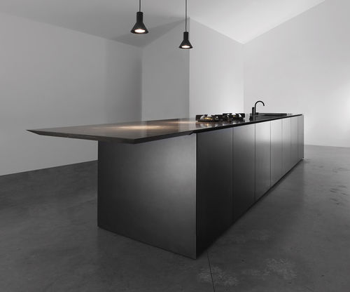Moderne Küche - M5 - Minimal Cucine - Holzfurnier / Kochinsel / ohne Griff