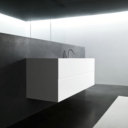 Wandhängender Waschtisch-Unterschrank - B3 - Minimal Cucine - Corian® / modern / ohne Tür