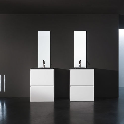 Freistehender Waschtisch-Unterschrank - B2 - Minimal Cucine - Holzfurnier / modern / ohne Tür