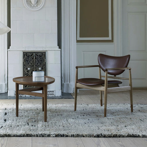 Sessel / skandinavisches Design - 48 - Finn Juhl - Leder / Stoff / Eiche