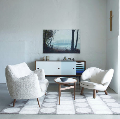 Moderner Teppich - CIRCLE  - Finn Juhl - mit geometrischen Motiven / Wolle / rechteckig
