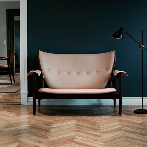 Sofa / skandinavisches Design - CHIEFTAIN - Finn Juhl - Leder / Hochlehner / braun