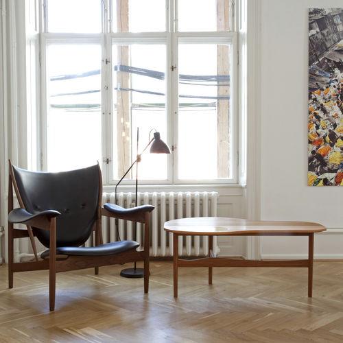Couchtisch / skandinavisches Design - BUTTERFLY  - Finn Juhl - Nussbaum / Teakholz / Kiefer