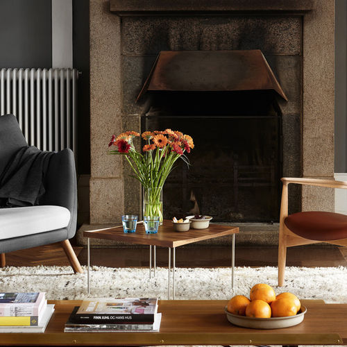 Couchtisch / skandinavisches Design - TRAY - Finn Juhl - Nussbaum / Teakholz / Holzfurnier