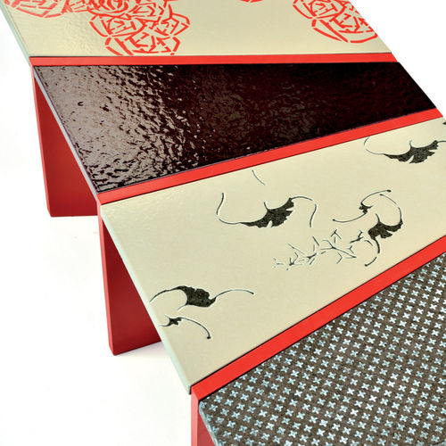 Designtisch / originell - MAGMA ME’LI-ME’LO - Made a Mano Srl - Rosario Parrinello - Lavastein / rechteckig / handgefertigt