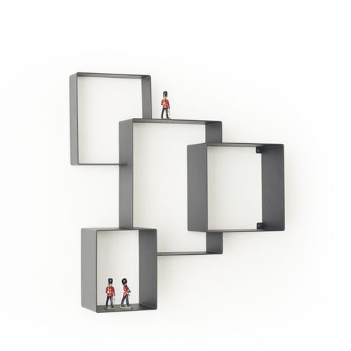 Wandmontiertes Regal - CLOUD CABINET - Frederik Roijé - modern / Stahl / grau