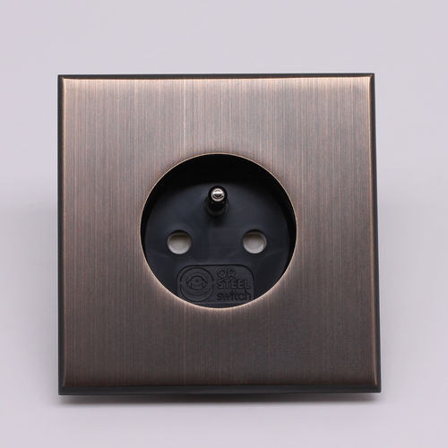 Elektrische Steckdose - COLLECTION ESPRIT - BRONZE ANTIQUE - MAISON ORSTEEL - wandmontiert / Einbau / Messing