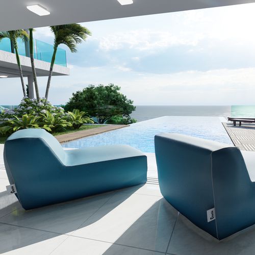 Moderne Sonnenliege - CHARLIE LOUNGE - DAVRAY - Verbundwerkstoff / Doppelbett