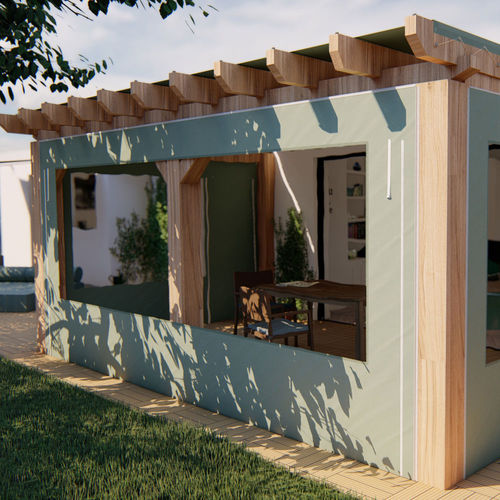 PVC-Textilmembran - DAVRAY - für Fassaden / für Pergola / feuerfest