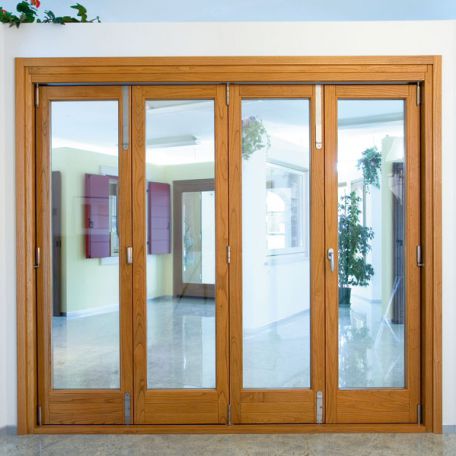 Tür für Innenbereich - EURONORM STANDARD - Molaro - Holz / faltbar / Glas