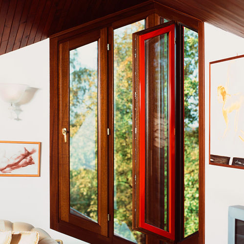 Holzfenster - EUROMIX - Molaro - Aluminium / faltbar / mit Doppelverglasung