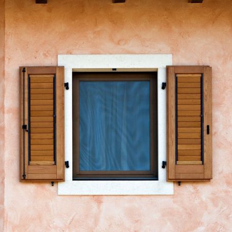 Einflügeliger Fensterladen - DARK : FIXED CLOSED SLAT - Molaro - Holz