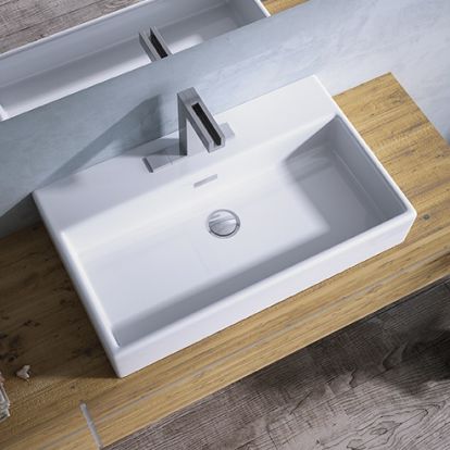 Aufsatzwaschbecken - DAPHNE SERIES - Lapino Ceramic - Keramik / rechteckig / modern