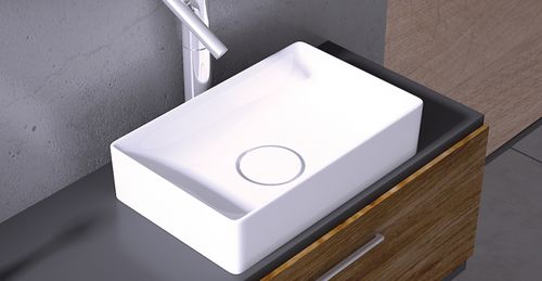 Aufsatzwaschbecken - FLOPPY: 6042/6050 - Lapino Ceramic - Keramik / rechteckig / modern