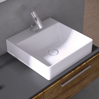Aufsatzwaschbecken - EDGE: 6440 - Lapino Ceramic - Keramik / quadratisch / modern