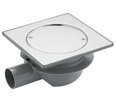 Edelstahl-Bodenablauf - 151/B - Ferplast Srl - für Duschen / waagerechtem Abgang / quadratisch