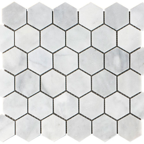 Marmor-Mosaikfliese - CARRARA - Ionic Stone - texturiert / für den Innenraum / Wand