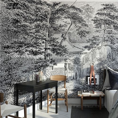 Tapete / originelles Design - TOKYO 1867 - HD WALLS - Vlies / Kunstdruck / silberfarben