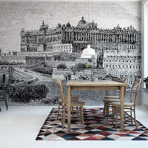 Tapete / originelles Design - MADRID 1890 - HD WALLS - Vlies / Kupfer / Skizzenmotiv
