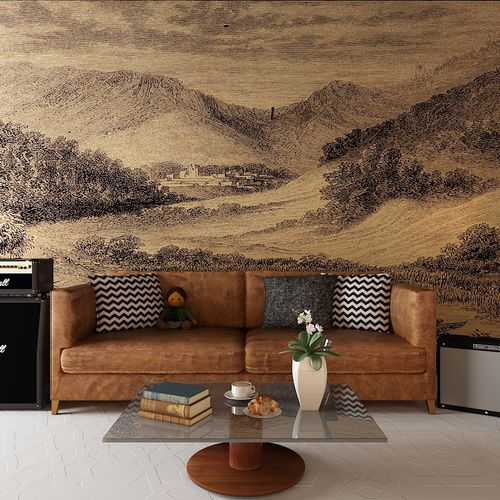 Tapete / originelles Design - VERA PAZ 1867 - HD WALLS - Vlies / Kunstdruck / Skizzenmotiv