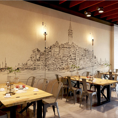 Tapete / originelles Design - GALATA  - HD WALLS - Vlies / Kunstdruck / Skizzenmotiv