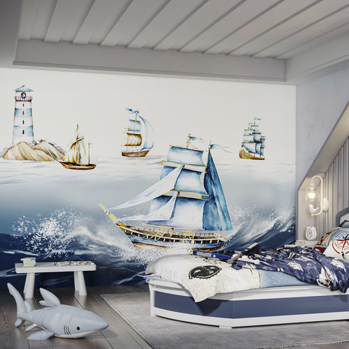 Moderne Tapete - NAVAL-TRIP-HDPG-08 - HD WALLS - Vlies / Vinyl / Kindermotiv
