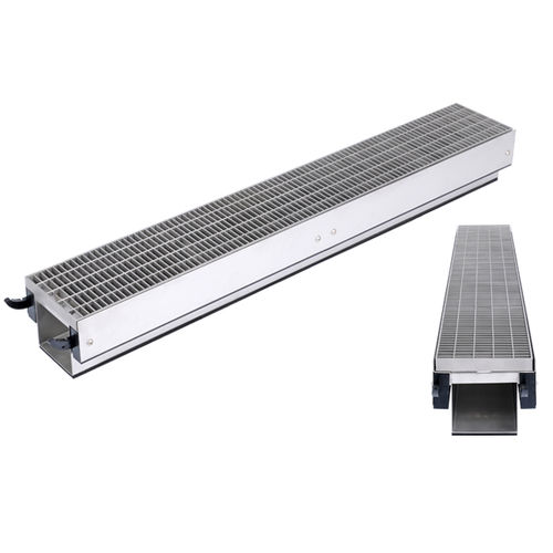 Gitter-Abflussrinne - FERRO MAGNA - Richard Brink GmbH & Co KG - galvanisiertem Stahlgitter / Edelstahlgitter / bodenstehend