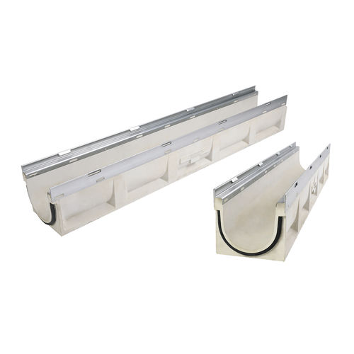 Gitter-Abflussrinne - FORTIS - Richard Brink GmbH & Co KG - Faserbeton / galvanisiertem Stahlgitter / für öffentliche Bereiche