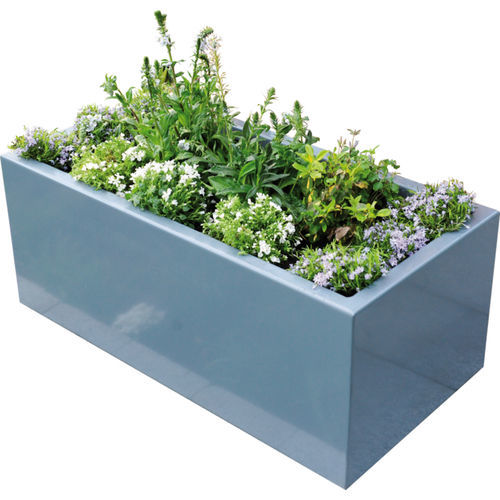 Aluminium-Pflanzkübel - CLARUS - Richard Brink GmbH & Co KG - Cortenstahl / Edelstahl / rechteckig