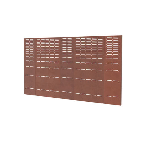 Platten-Sichtschutz - PRIVACY - Richard Brink GmbH & Co KG - Cortenstahl / Holzoptik / nachhaltig