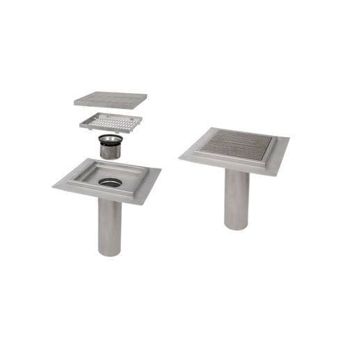 Bodenablauf / galvanisiertem Stahl - COLLECTUS - Richard Brink GmbH & Co KG - für Küche / für Duschen / Gitter