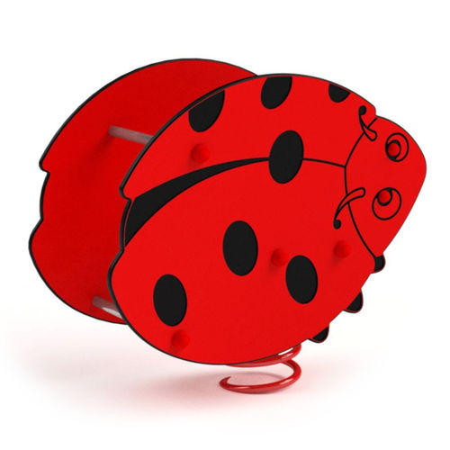 Metall-Federwippe - LADYBUG - Astrus Playgrounds - HDPE / Tier / Natur