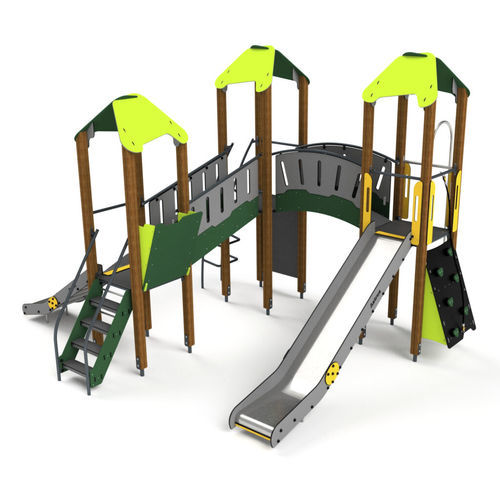Holz-Spielplatzgerät - 10023 - Astrus Playgrounds - Metall / HDPE / modular