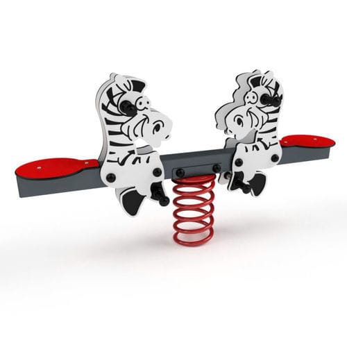 HDPE-Federwippe - 3424S ZEBRA DOUBLE SPRINGER - Astrus Playgrounds - Tier / Zweisitzer