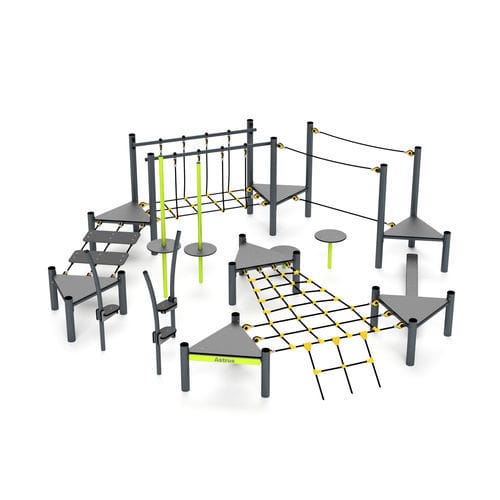Fitnesspark für Spielplätze - 3642S - Astrus Playgrounds - für Schulen / für sportliche Aktivität / für öffentliche Bereiche
