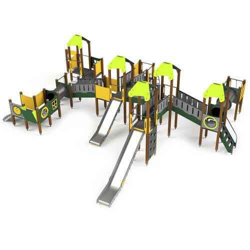 Holz-Spielplatzgerät - 10027 - Astrus Playgrounds - Metall / HDPE / modular