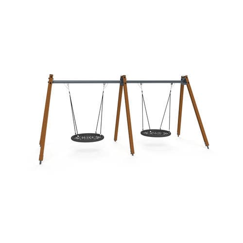 Holzschaukel - 3511D - Astrus Playgrounds - galvanisiertem Stahl / Kordel / Spielplatz