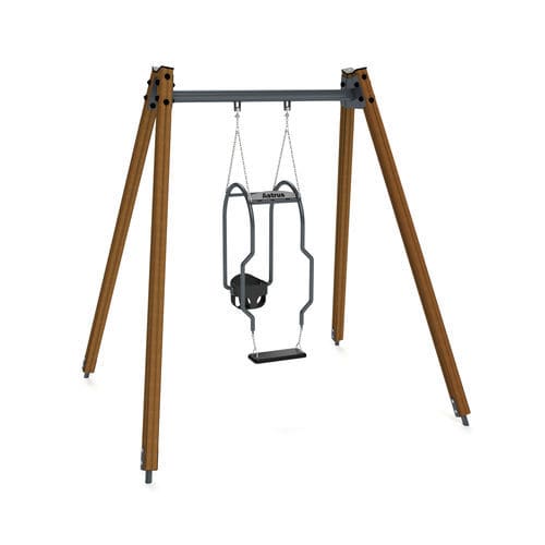 Holzschaukel - 3508D - Astrus Playgrounds - galvanisiertem Stahl / Spielplatz / doppelt